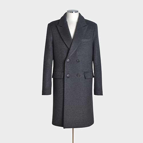 Wool cashmere polo coat